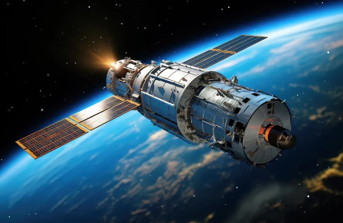Space Technology used in a rocket flying through space