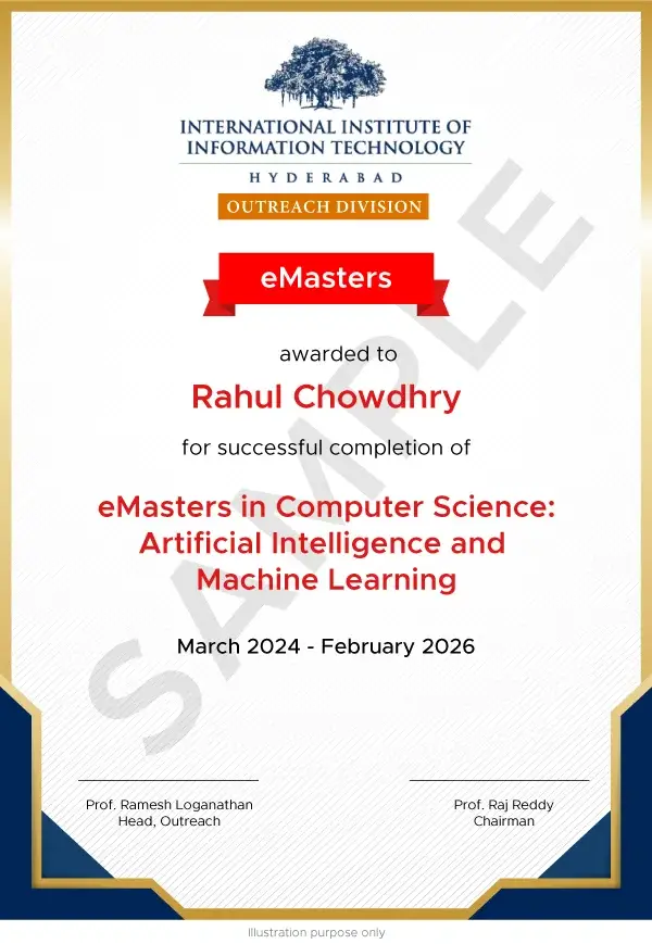 Online Masters AIML certificate