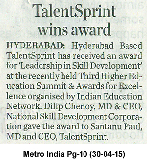 TalentSprint Award Press Coverage