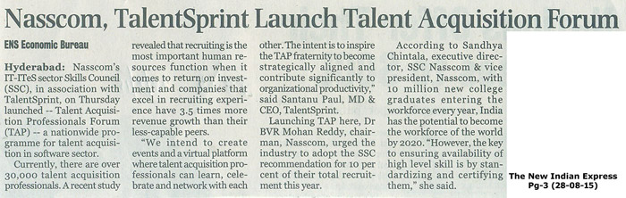 SSC NASSCOM, TalentSprint Launch Talent Acquisition Professionals Forum