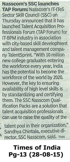 SSC NASSCOM, TalentSprint Launch Talent Acquisition Professionals Forum
