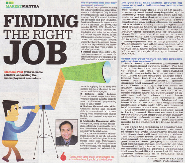 finding the right job